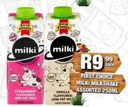 Take 'n Pay First Choice Milki Milkshake Assorted offer