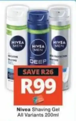 Checkers Nivea Shaving Gel offer