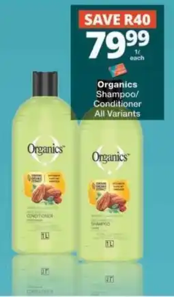 Checkers Organics Shampoo/Conditioner offer