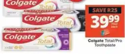 Checkers Colgate Total/Pro Toothpaste offer