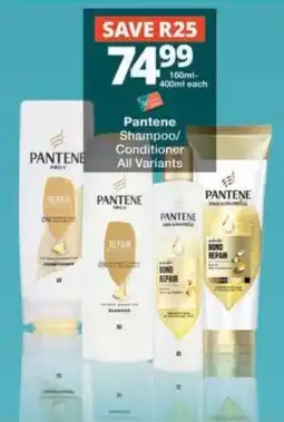 Checkers Pantene Shampoo/ Conditioner offer