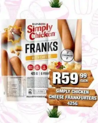 Take 'n Pay Simply Chicken Cheese Frankfurters offer