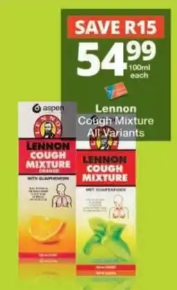 Checkers Lennon Cough Mixture offer