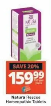 Checkers Natura Rescue Homeopathic Tablets offer