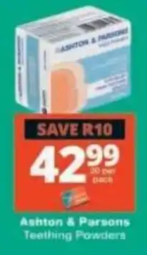 Checkers Ashton & Parsons Teething Powders offer