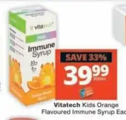 Checkers Vitotech Kids Orange Flavoured Immune Syrup offer
