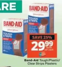 Checkers Band-Aid Tough/Plastic/Clear Strips Plasters offer