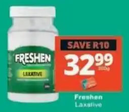 Checkers Freshen Laxative offer