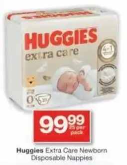 Checkers Huggies Extra Care Newborn Disposable Nappies offer