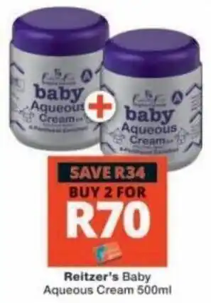 Checkers Reitzer's Baby Aqueous Cream offer
