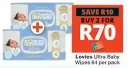 Checkers Lovies Ultra Baby Wipes offer