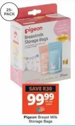 Checkers Pigeon Breastmilk Storage Bags offer