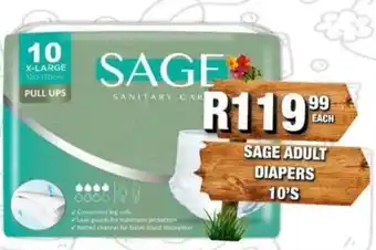 Take 'n Pay SAGE ADULT DIAPERS offer