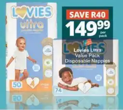 Checkers Lovies Ultra Disposable Nappies offer