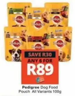 Checkers Pedigree Dog Food Pouch offer
