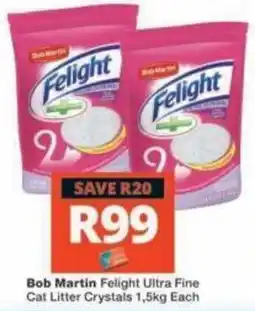Checkers Bob Martin Felight Ultra Fine Cat Litter Crystals offer