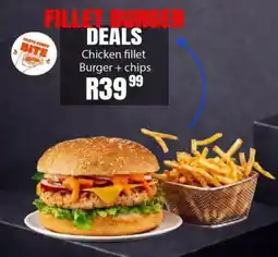 Take 'n Pay Chicken fillet Burger + chips offer