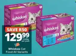 Checkers Whiskas Cat Food All Variants offer