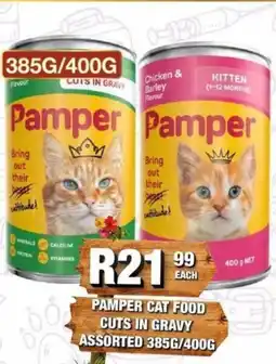 Take 'n Pay Pamper cat food cuts in gravy assorted offer
