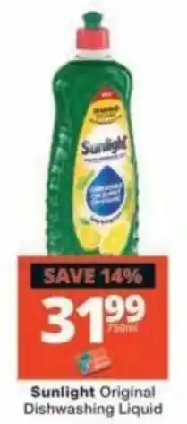 Checkers Sunlight Original Dishwashing Liquid offer