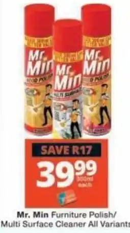 Checkers Mr. Min Furniture Polish/Multi Surface Cleaner offer
