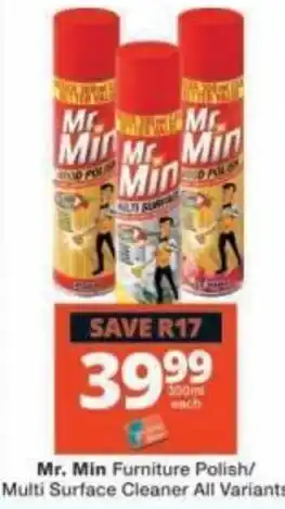 Checkers Mr. Min Furniture Polish/Multi Surface Cleaner offer