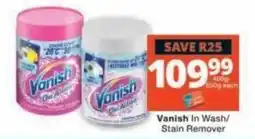 Checkers Vanish In Wash/ Stain Remover offer