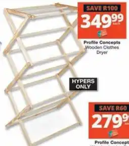 Checkers Profile Concepts Wooden Clothes Dryer offer
