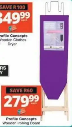 Checkers Profile Concepts Wooden Ironing Board offer