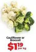 Food Lover's Market Cauliflower or broccoli offer