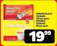 Usave Black teabags / rooibos teabags offer