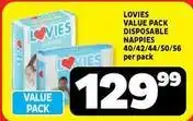 Usave Lovies - disposable napples offer