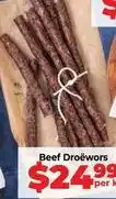 Food Lover's Market Beef droëwors offer