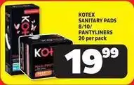 Usave Kotex - sanitary pads/pantyliners offer