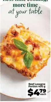 Food Lover's Market Beef lasagne portion offer