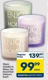 Pick n Pay Hypermarket Joy - candle in glass jar offer