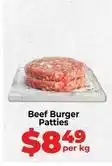 Food Lover's Market Beef burger patties offer