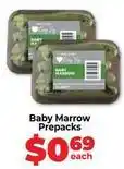 Food Lover's Market Baby marrow prepacks offer