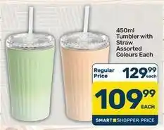 Pick n Pay Hypermarket 450ml tumbler with straw offer