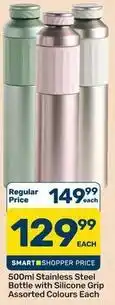 Pick n Pay Hypermarket 500ml stainless steel bottle with silicone grip offer