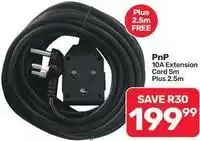 Pick n Pay Hypermarket 10a extension cord offer