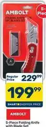 Pick n Pay Hypermarket Folding knife with 5-piece blade set offer