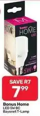 Pick n Pay Hypermarket Led 5w bc bayonet t-lamp offer