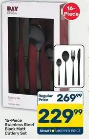 Pick n Pay Hypermarket Everyday - 16-piece stainless steel black matt cutlery set offer