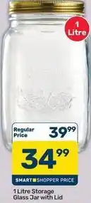 Pick n Pay Hypermarket Storage glass jar with lid offer