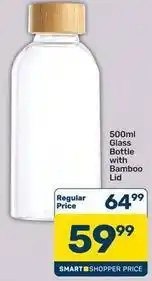 Pick n Pay Hypermarket Glass bottle with bamboo lid offer
