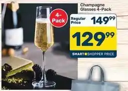 Pick n Pay Hypermarket Champagne glasses 4-pack offer