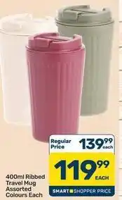 Pick n Pay Hypermarket 400ml ribbed travel mug offer