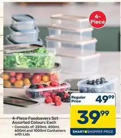 Pick n Pay Hypermarket 4-piece foodsavers set offer