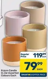 Pick n Pay Hypermarket 8.6cm candle in jar offer